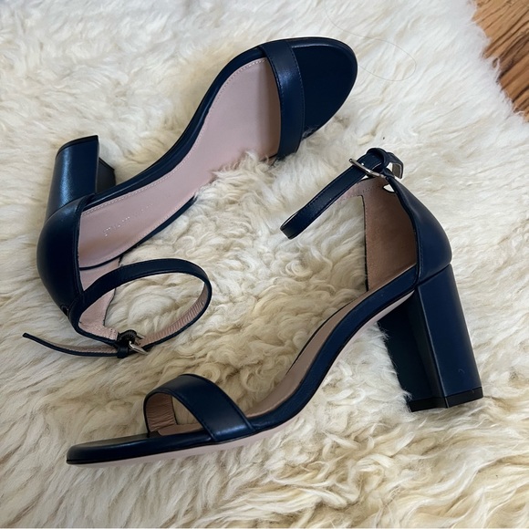 Stuart Weitzman Nearlynude Size 5.5 in Nice Blue Nappa Brand New - Picture 6 of 16